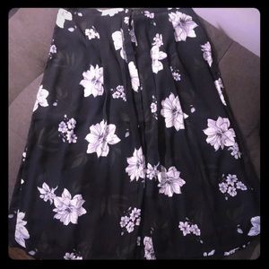 Knee length floral skirt